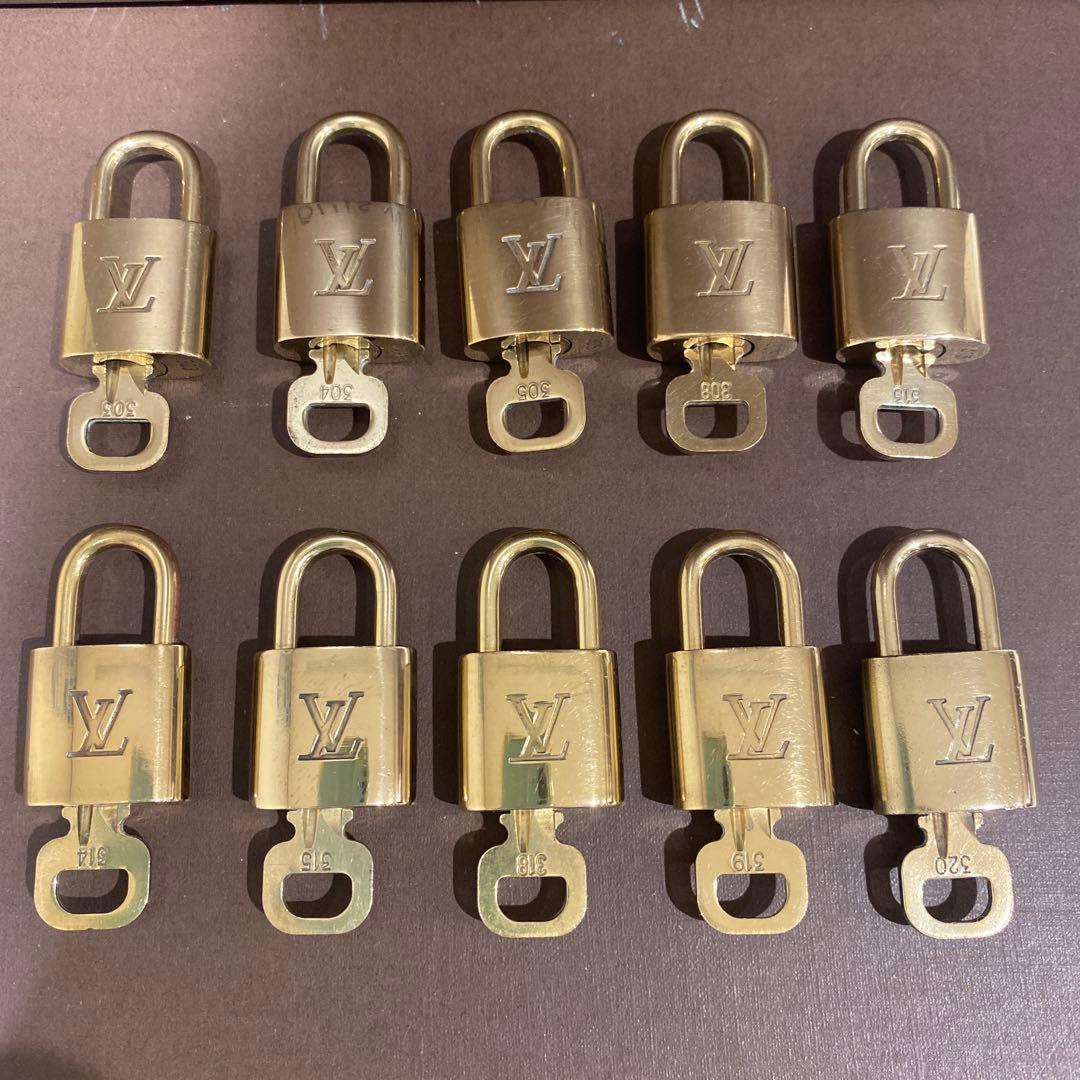 L00123 ルイヴィトン　パドロック　10セット　カデナ　南京錠　鍵