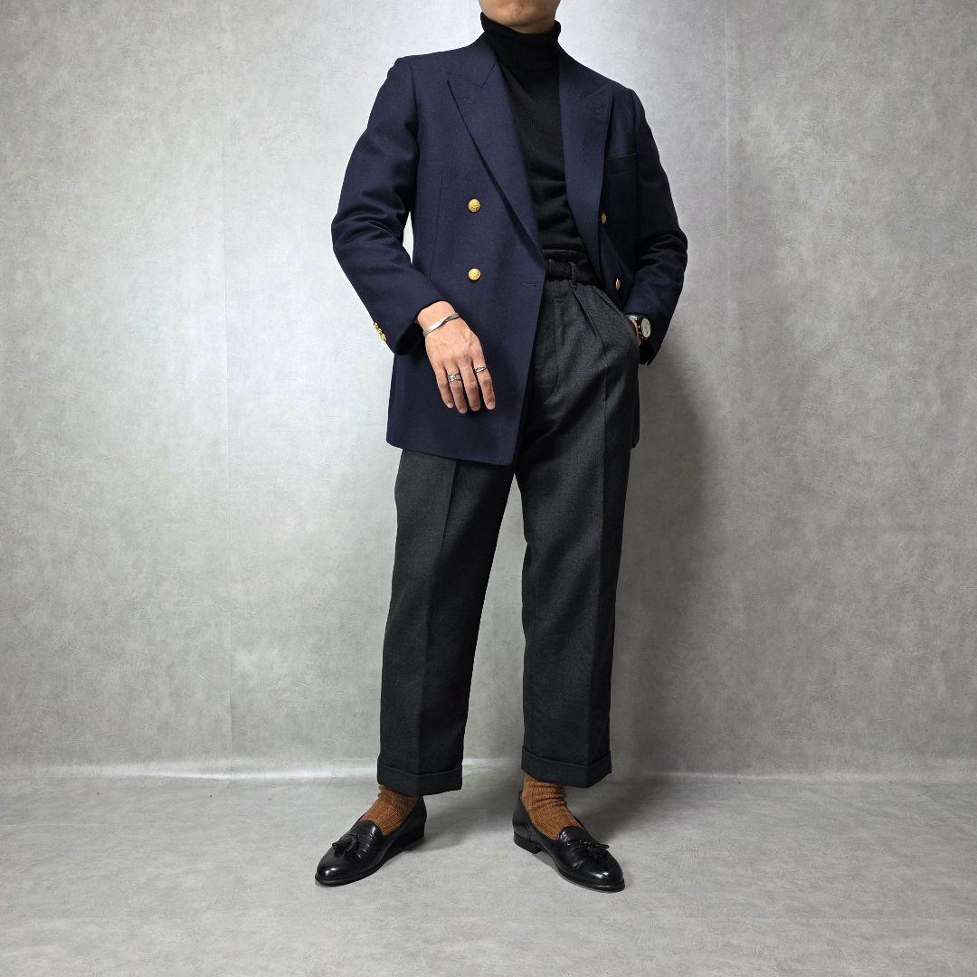 60sVINTAGE ヴィンテージウールトラウザーズワイドパンツワイドスラックス