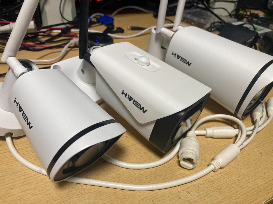 ポ*コ様 H.View 防犯カメラ　3種3台セット　テスト試用のみの正常動作　新