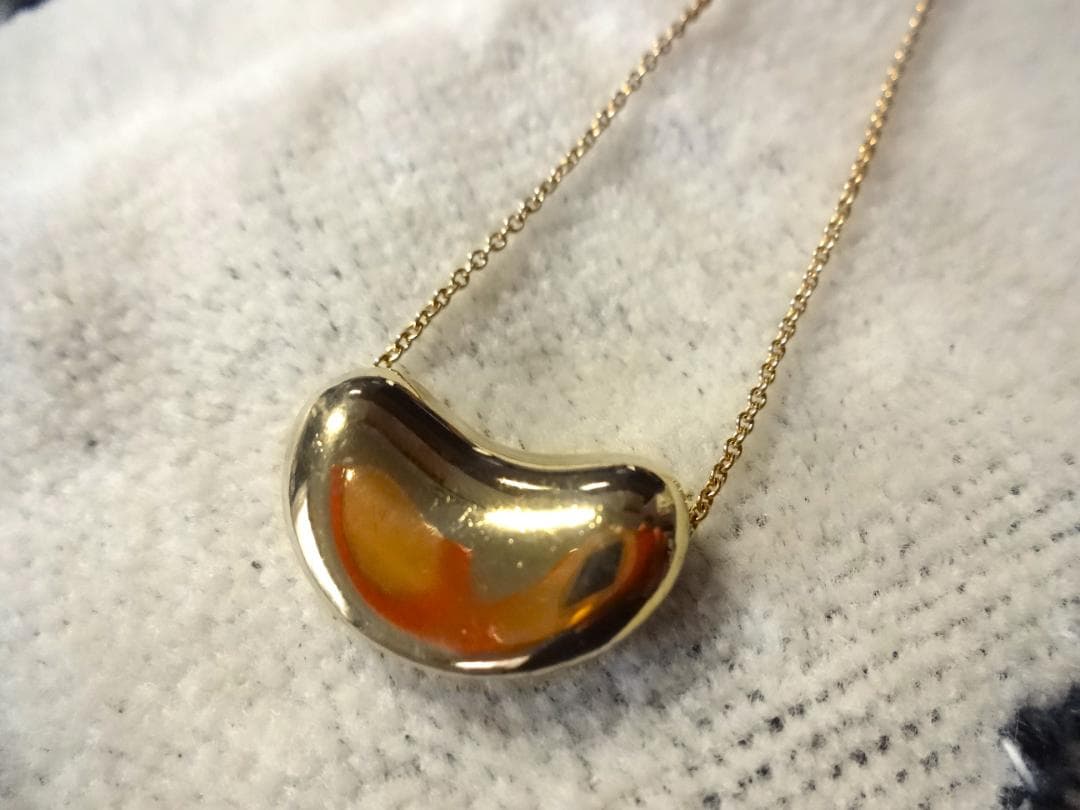 Tiffany ティファニー K18 ビーンズ ネックレス