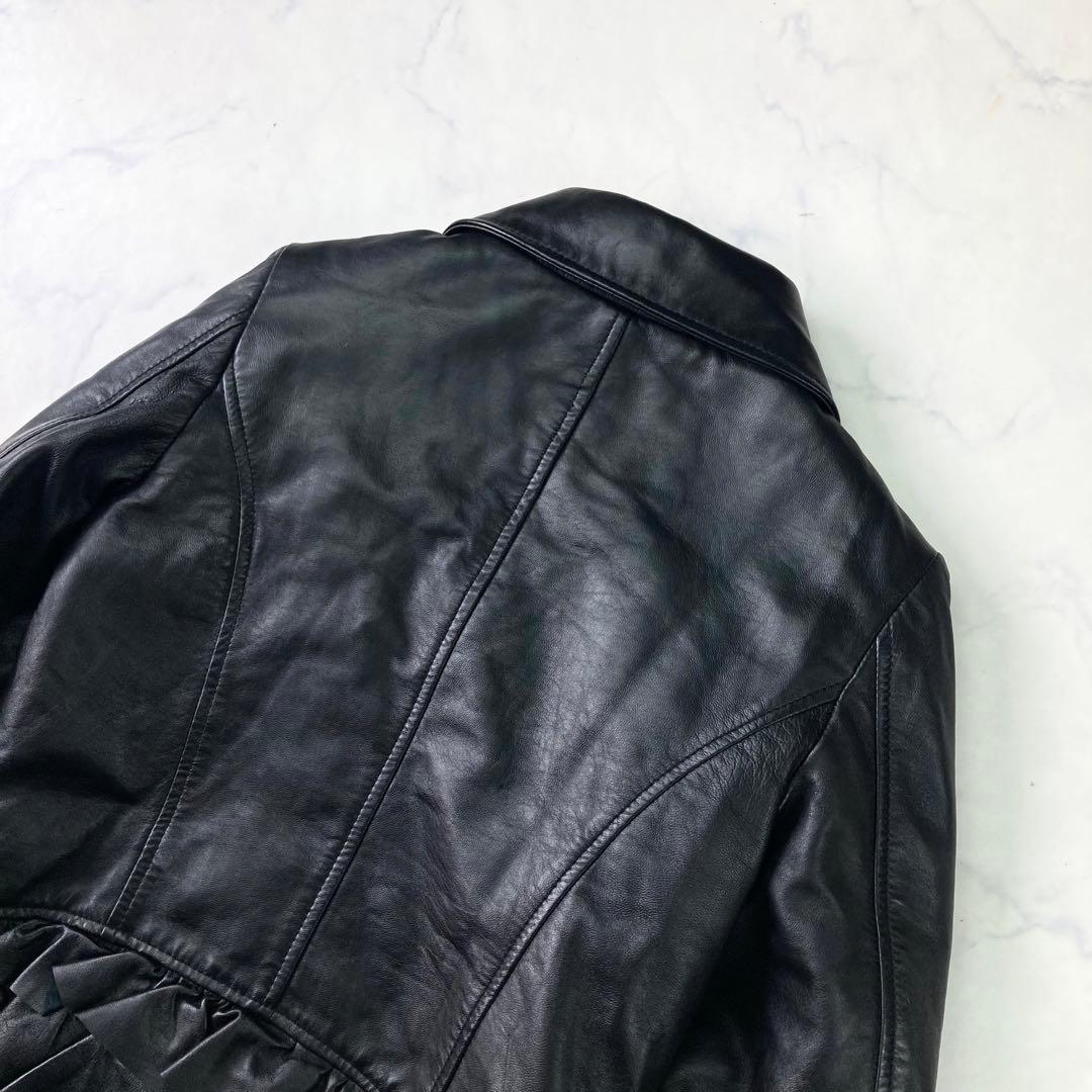 希少 ディーゼル ライダースジャケット シングル 黒 シープレザー y2k