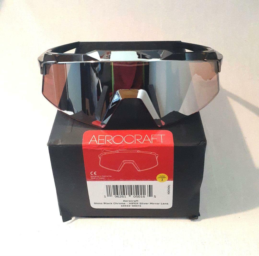100% Aerocraft ブラック クロム ワンハンドレッド サングラス