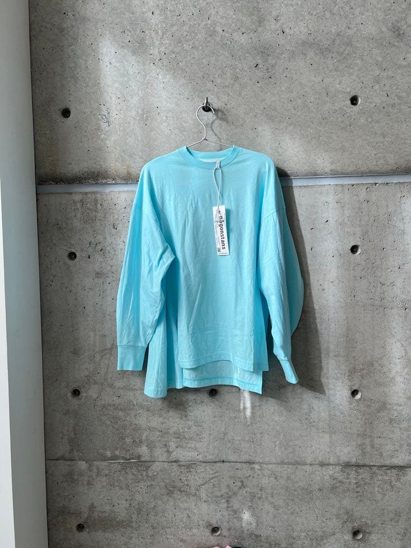nagonstans 水色 長袖Tシャツ