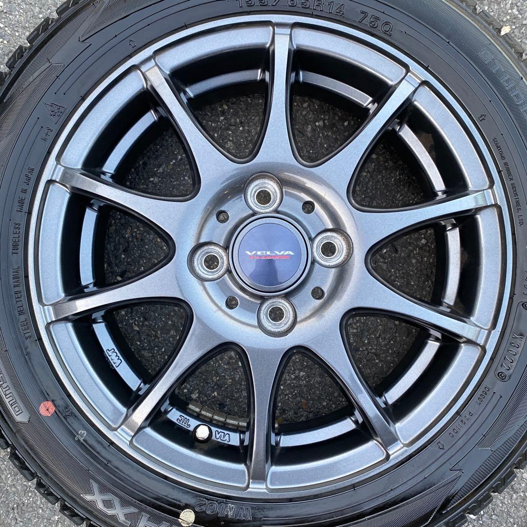 中古バリ溝ダンロップスタッドレスセット155/65R14 軽自動車