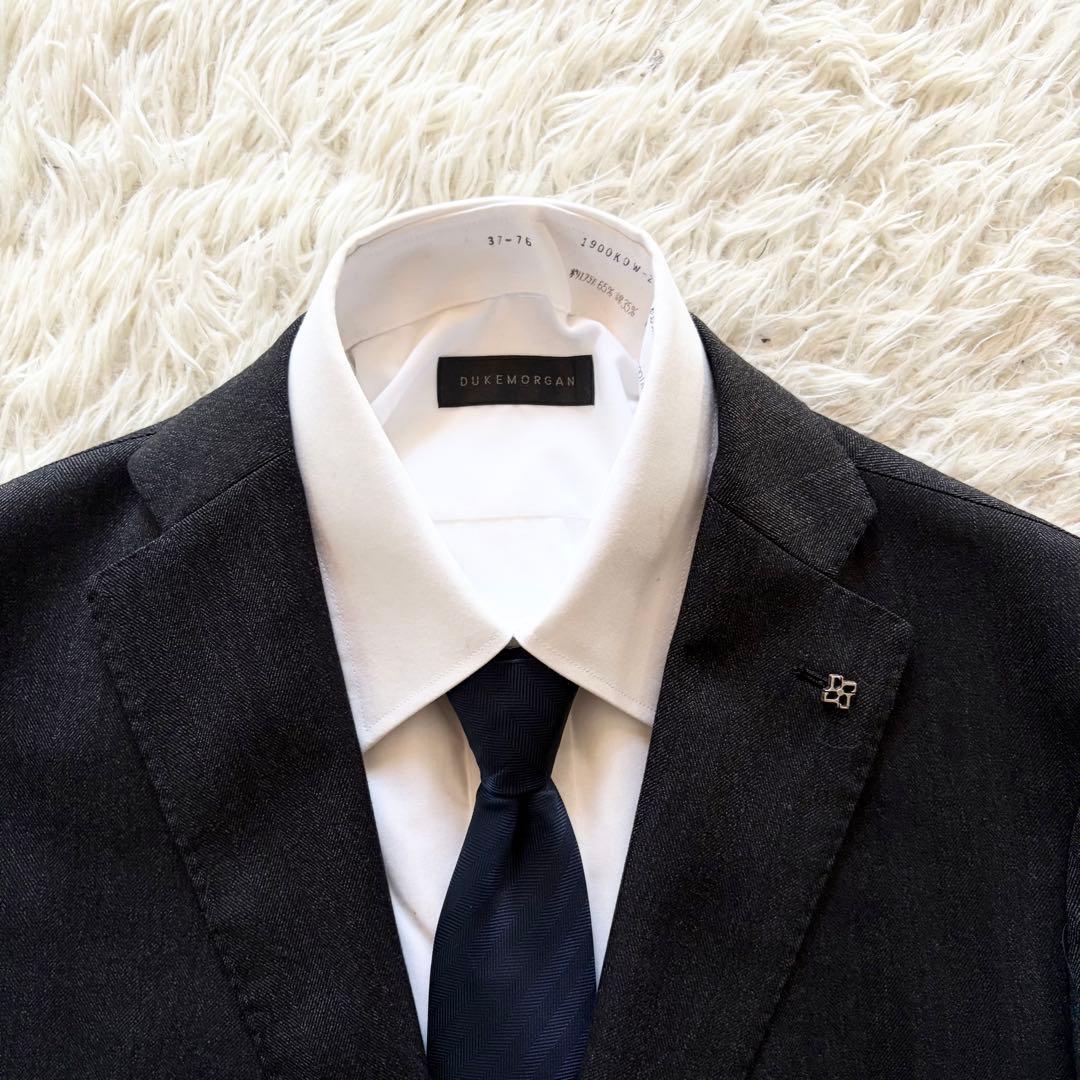 <24年モデル 極美品>TAGLIATORE ダークグレー ウール スーツ 50