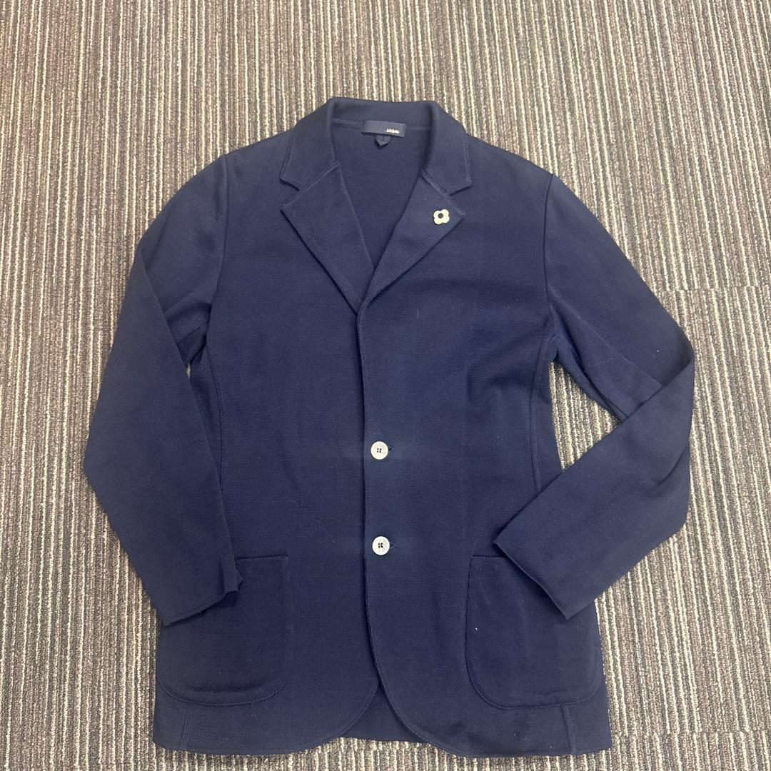 LARDINI ネイビー ニットジャケット