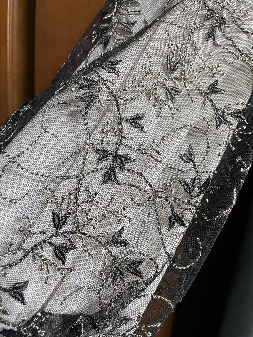 【ANDRESD】 スリーブエンブロイダリードレス