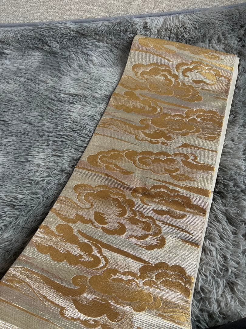 川島織物　袋帯　フォーマル　祥雲文様　美品