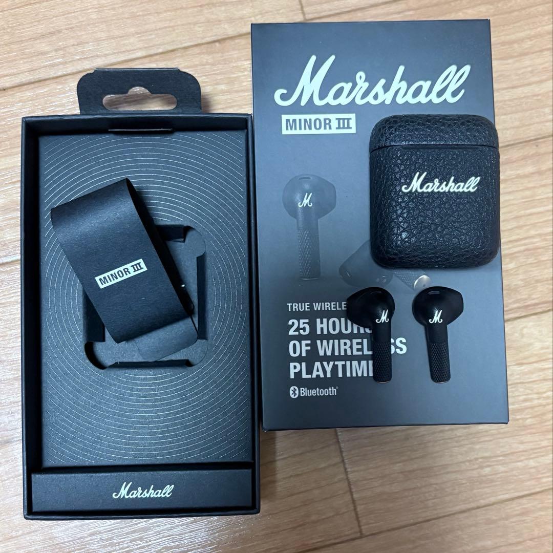 Marshall Minor III ブラック ワイヤレスイヤフォン