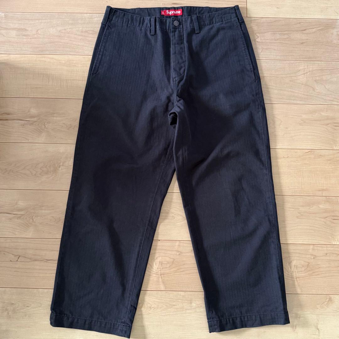 パンツ Supreme Washed Herringbone Chino Pants
