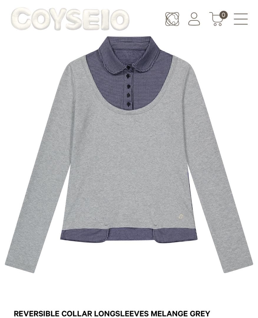 トップス COYSEIO REVERSIBLE COLLAR LONGSLEEVES