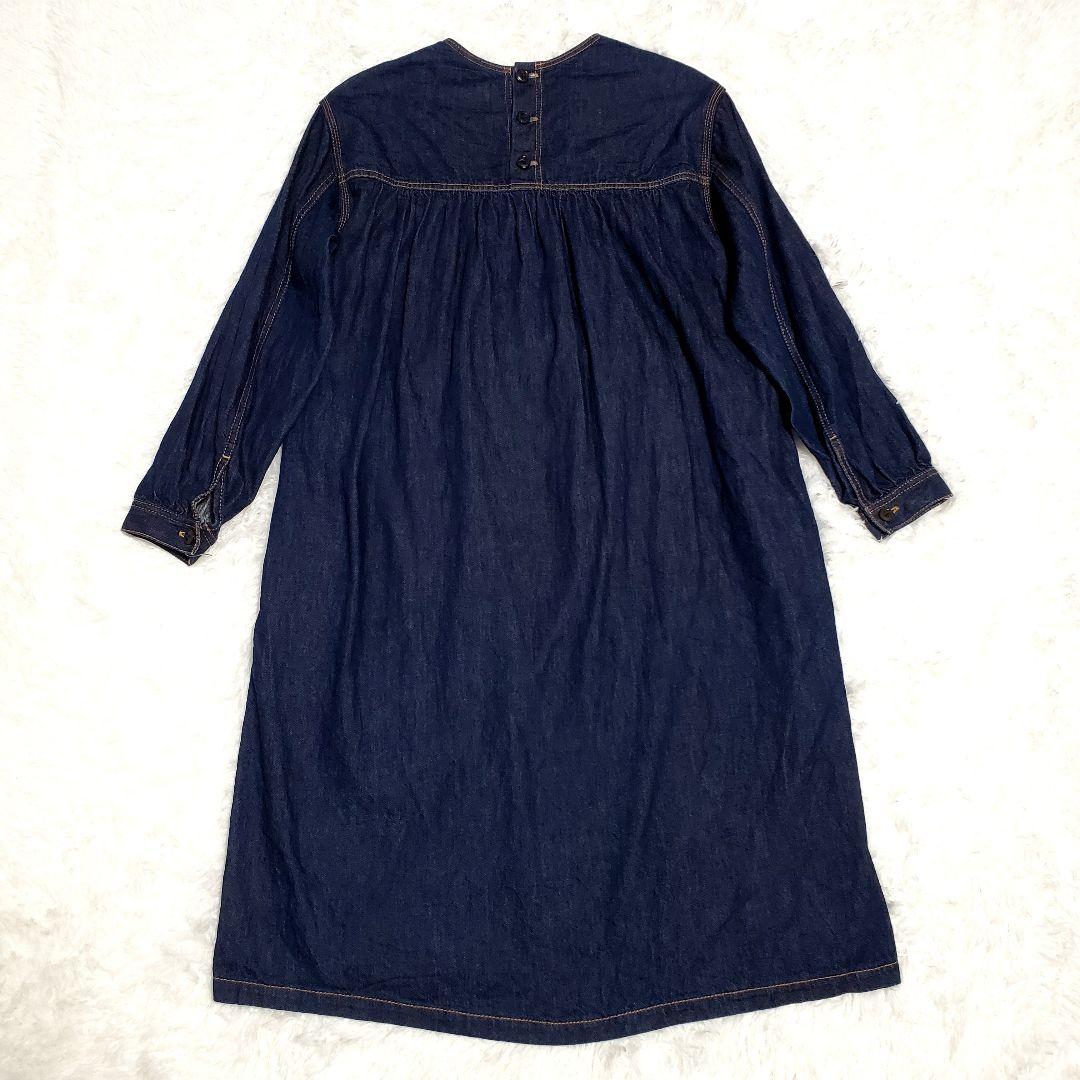 希少✨トリココムデギャルソン　デニム　ワンピース　長袖　猫目ボタン　S