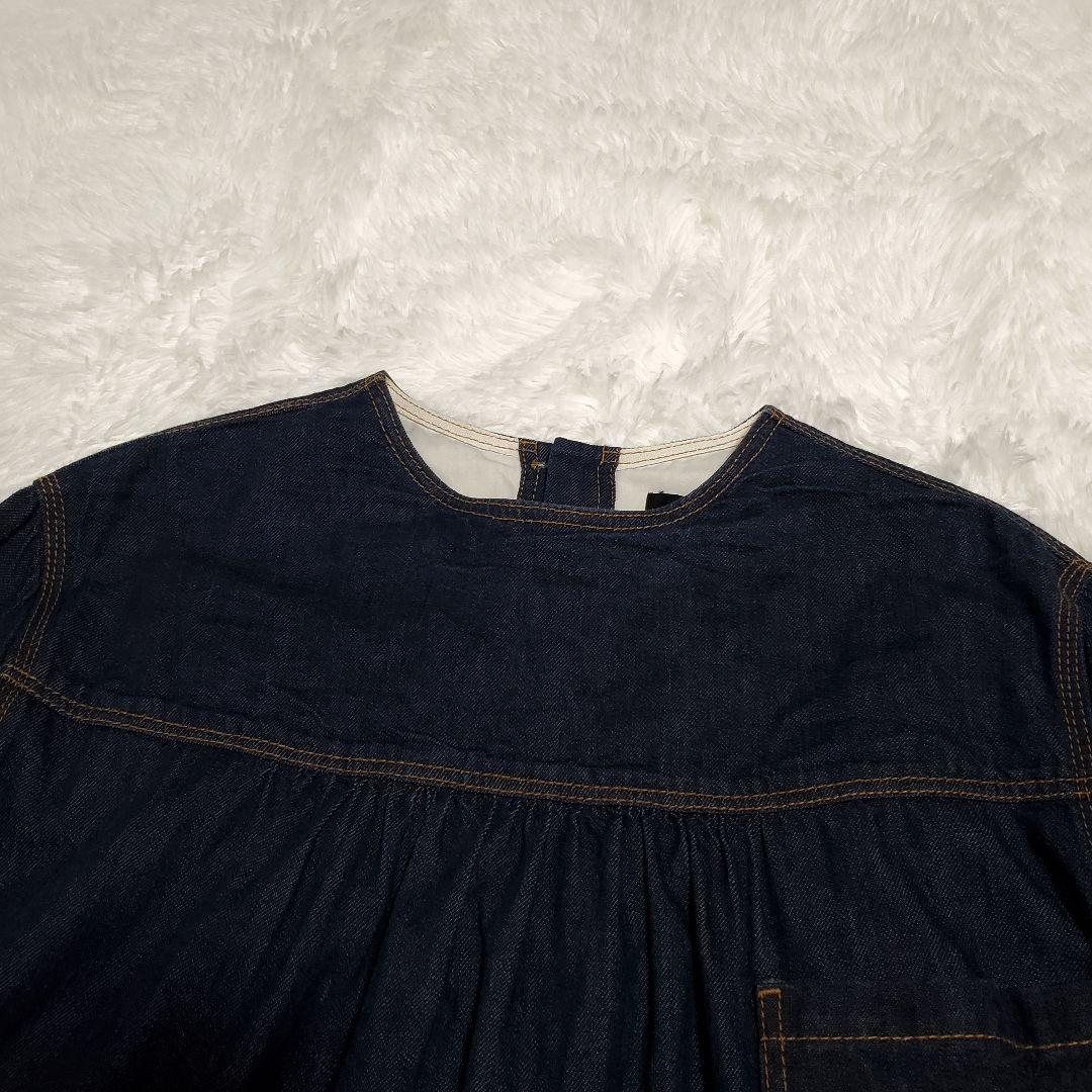 希少✨トリココムデギャルソン　デニム　ワンピース　長袖　猫目ボタン　S