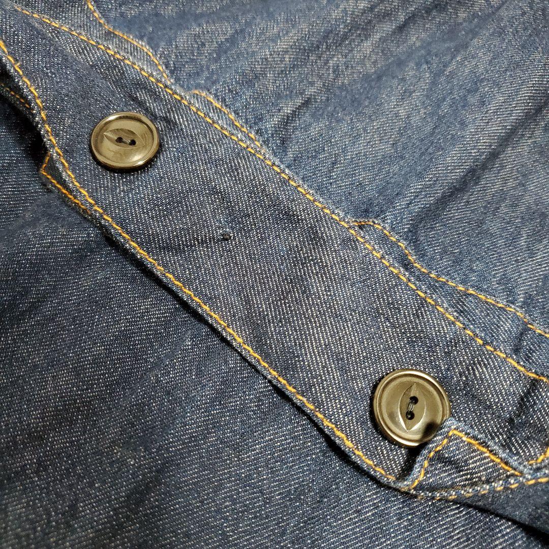 希少✨トリココムデギャルソン　デニム　ワンピース　長袖　猫目ボタン　S