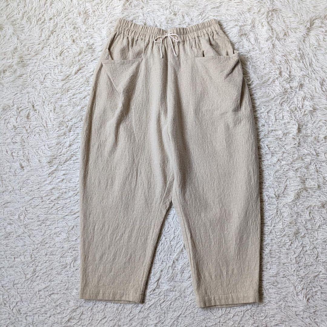 atelier naruse/アトリエナルセ　コットンウールツイルサルエルパンツ