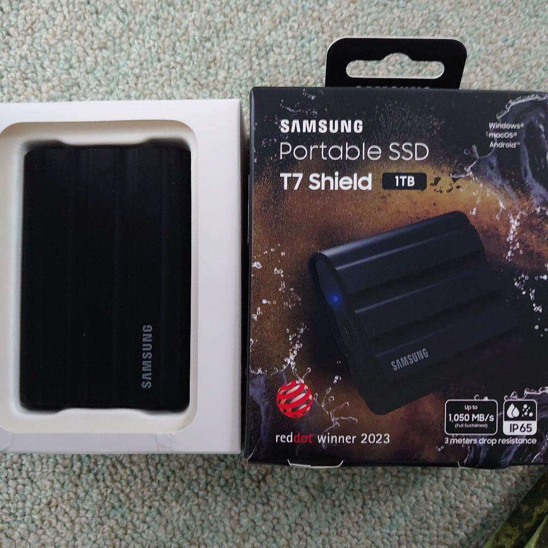 外付けハードディスク・ドライブ samsung portable SSD 1TB T7