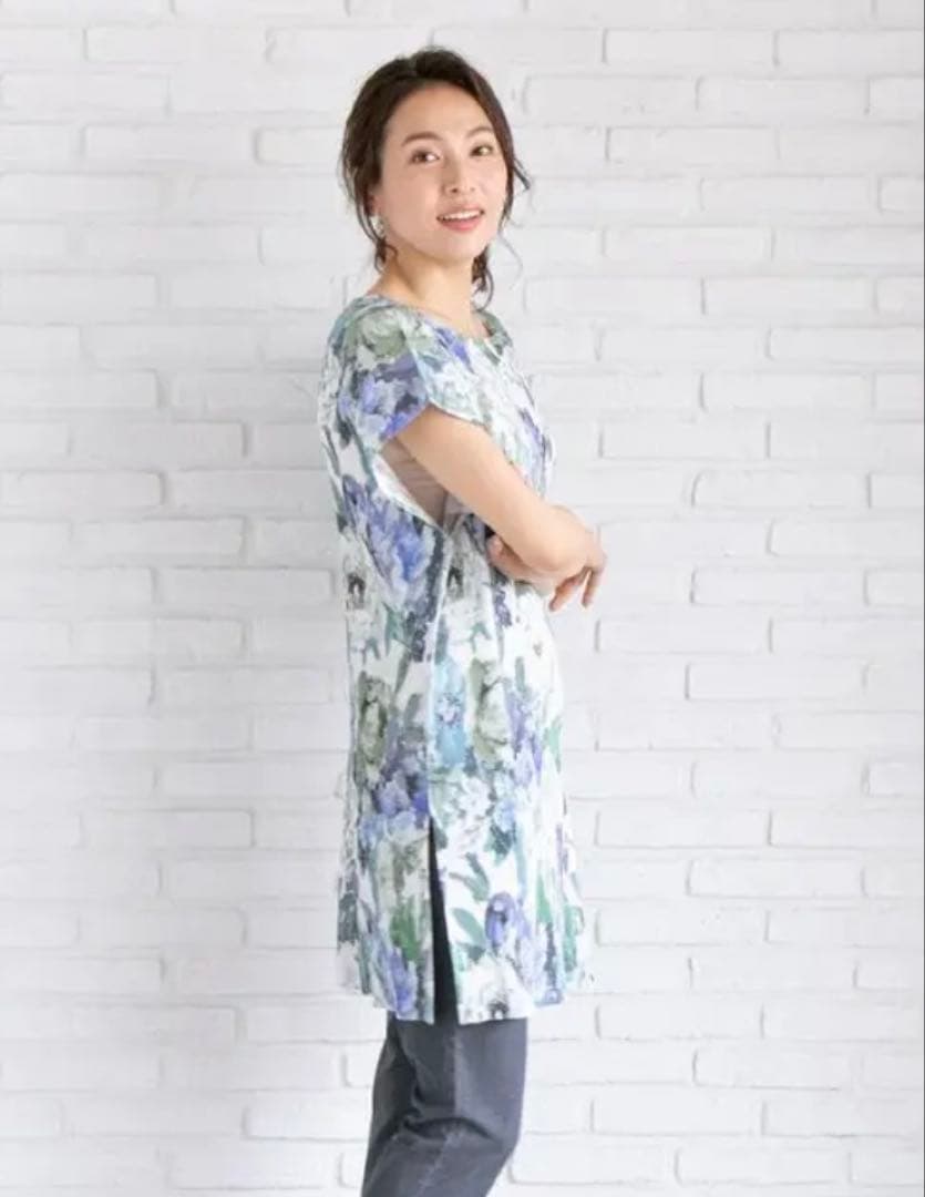 ✨未使用級 レリアン × デザイナーズギルド プリーツ ウォッシャブル 花柄