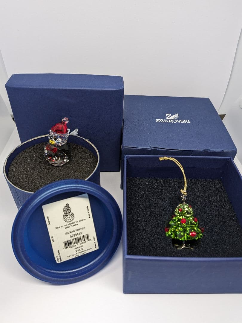 スワロフスキー ロッキングサンタとツリーのセット SWAROVSKI