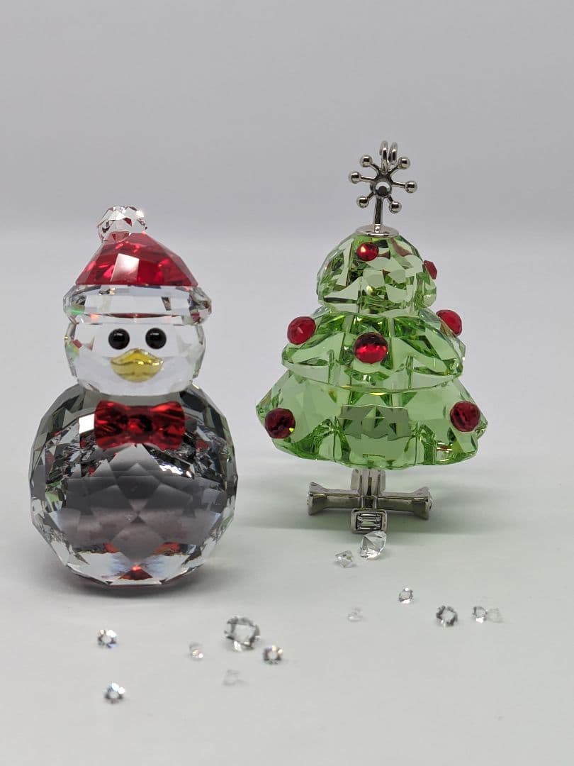スワロフスキー ロッキングサンタとツリーのセット SWAROVSKI