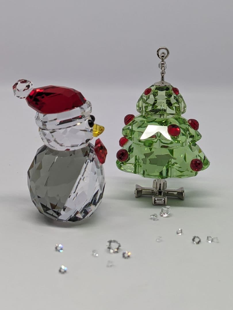 スワロフスキー ロッキングサンタとツリーのセット SWAROVSKI