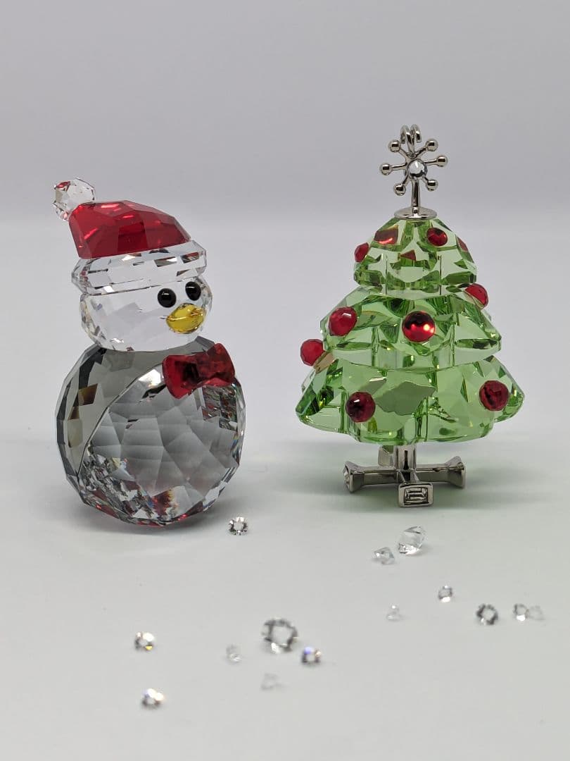 スワロフスキー ロッキングサンタとツリーのセット SWAROVSKI
