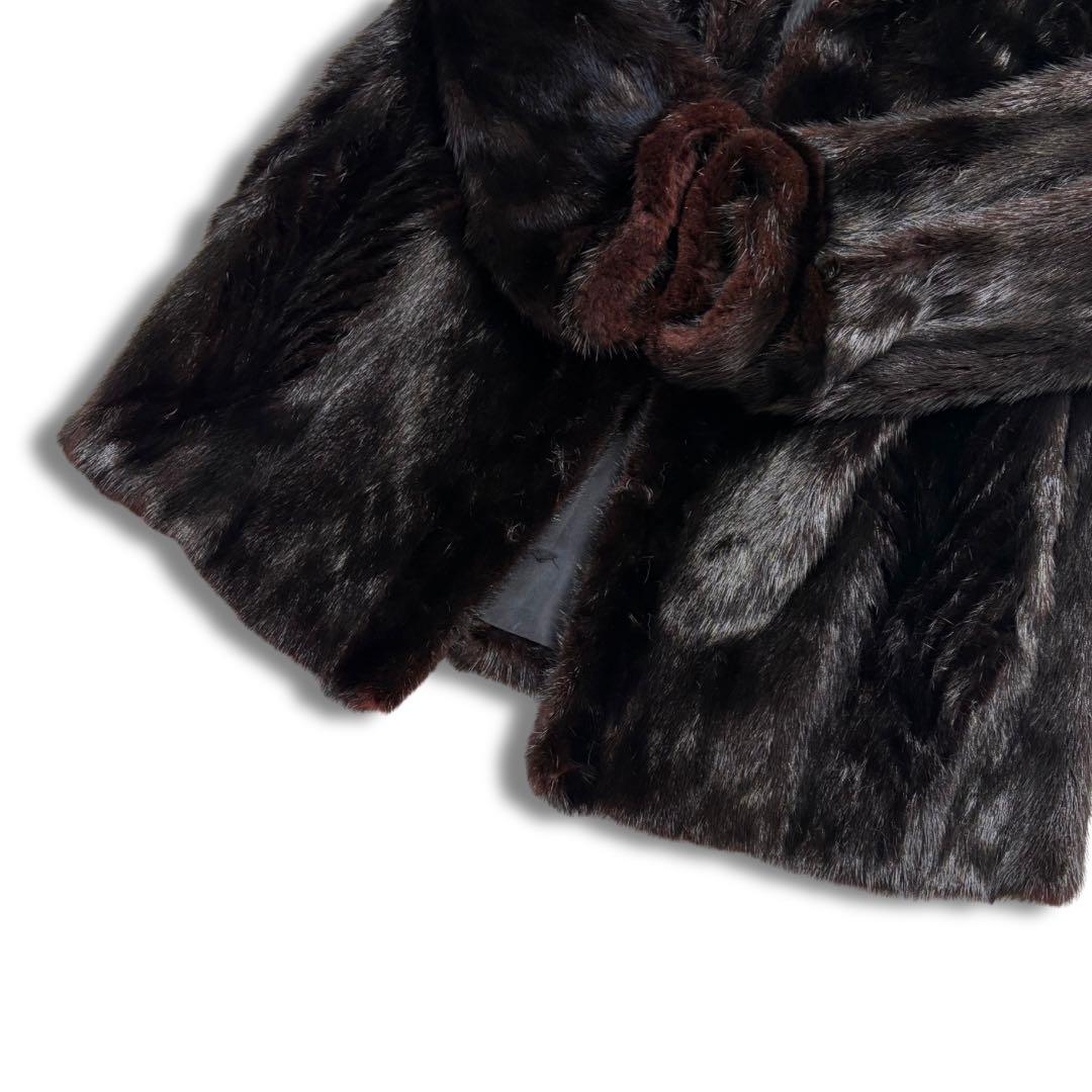 【本毛皮】SAGA MINKサガミンク 銀サガ ダークミンク リアルファーコート