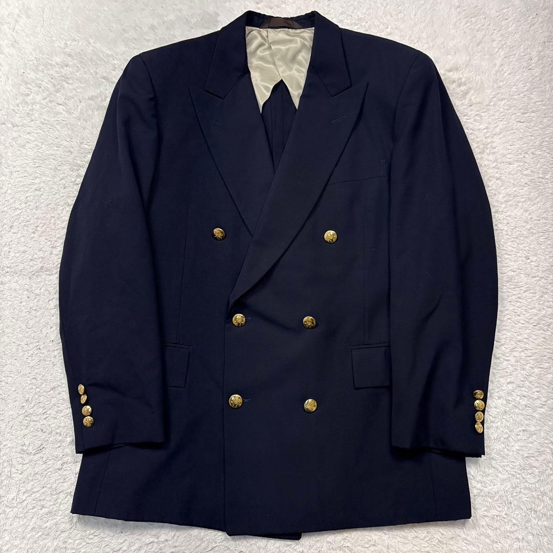ポールスチュアート　紺ブレザー　金ボタン　ダブルボタン　テーラードジャケット