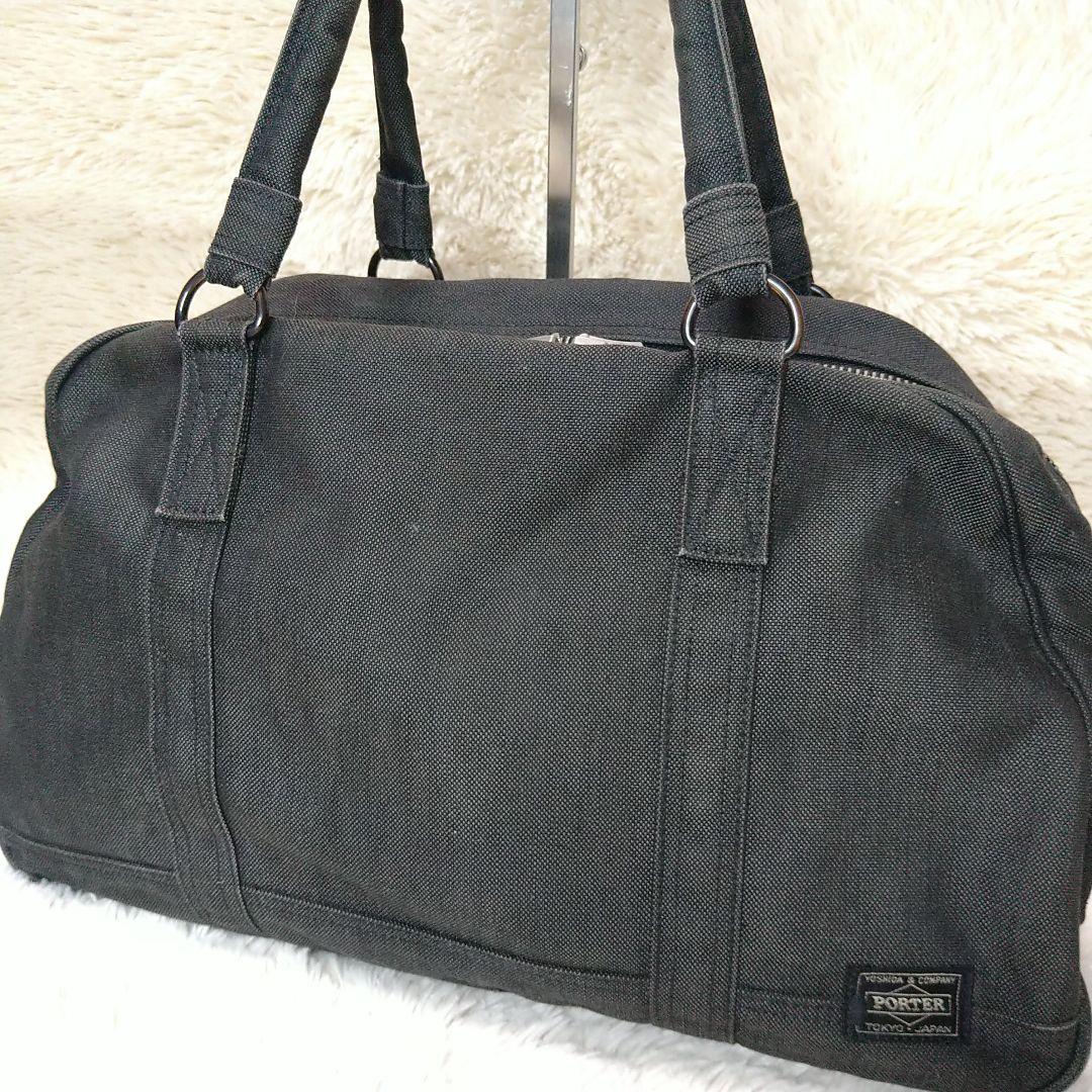 【ポーター】PORTER スモーキー ブラック ドラムバッグ ボストンバッグ