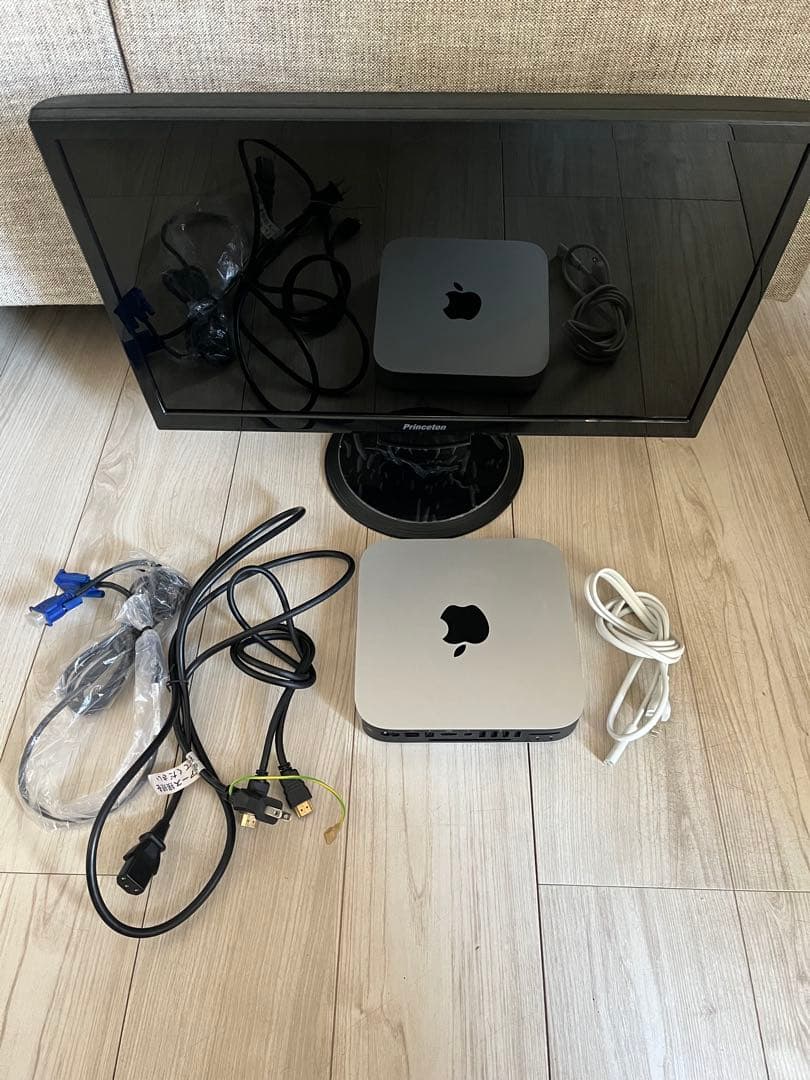 【Mac mini メモリ16GB】＋【Princeton】PCモニター