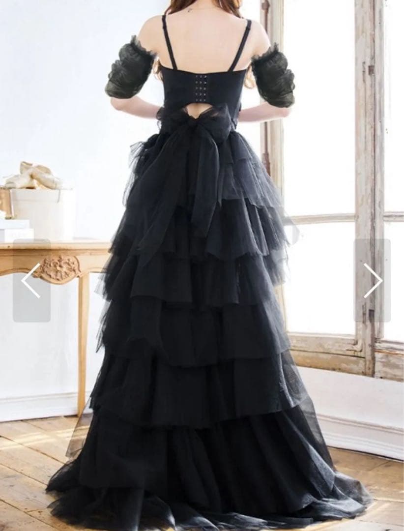 本日発送】 ロングドレス キャバドレス パーティー バースデイ 黒