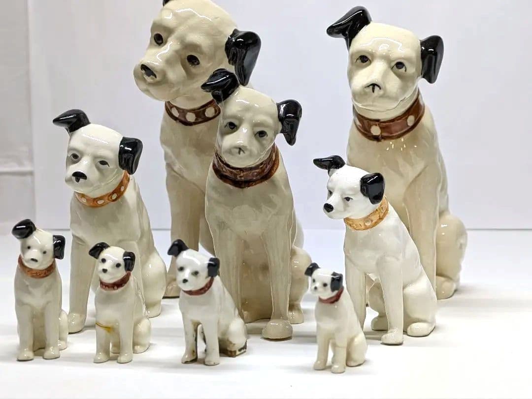 ビクター ニッパー 陶器製置物セット 9体