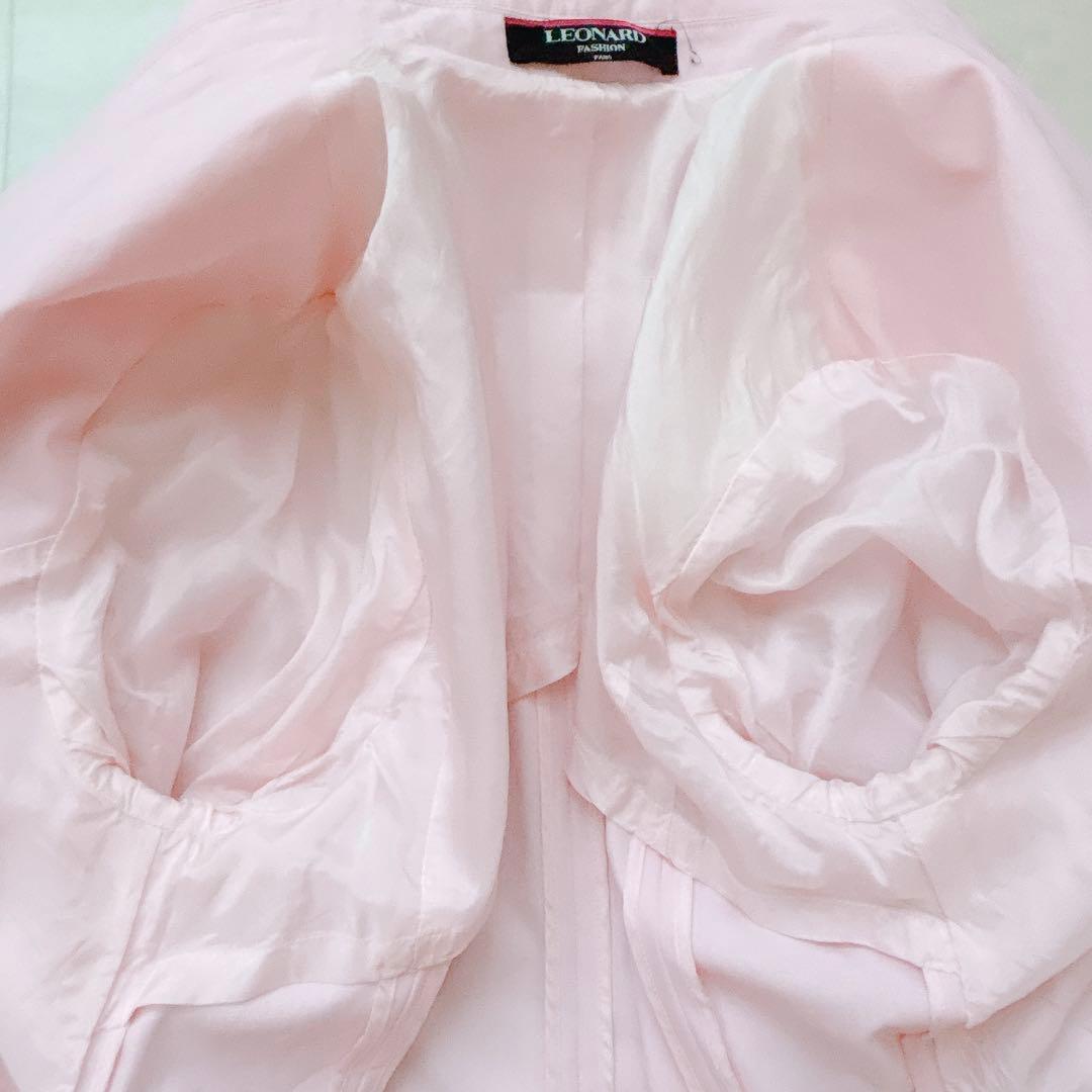 ❁極美品✨レオナール テーラードジャケット 無地 金ボタン 11号 レディース