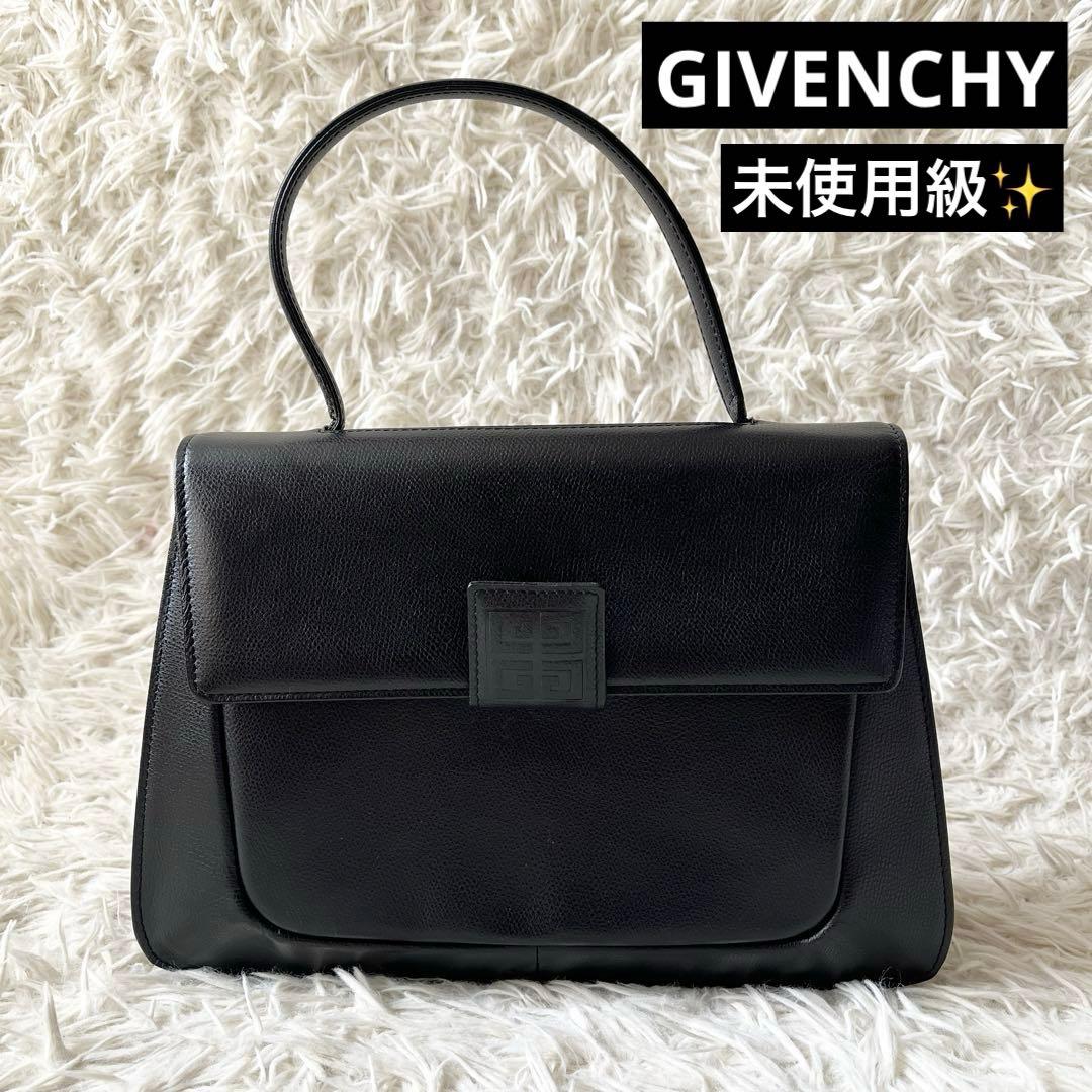 未使用級✨GIVENCHY ジバンシー　ハンドバッグ　冠婚葬祭　ブラック　レザー