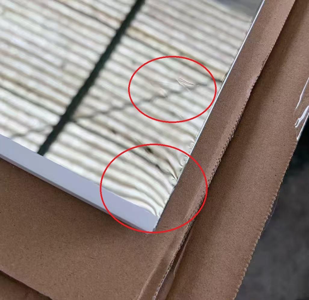 【中古】ダンスミラー 割れない鏡 幅100x160cm 姿見 白色 6番