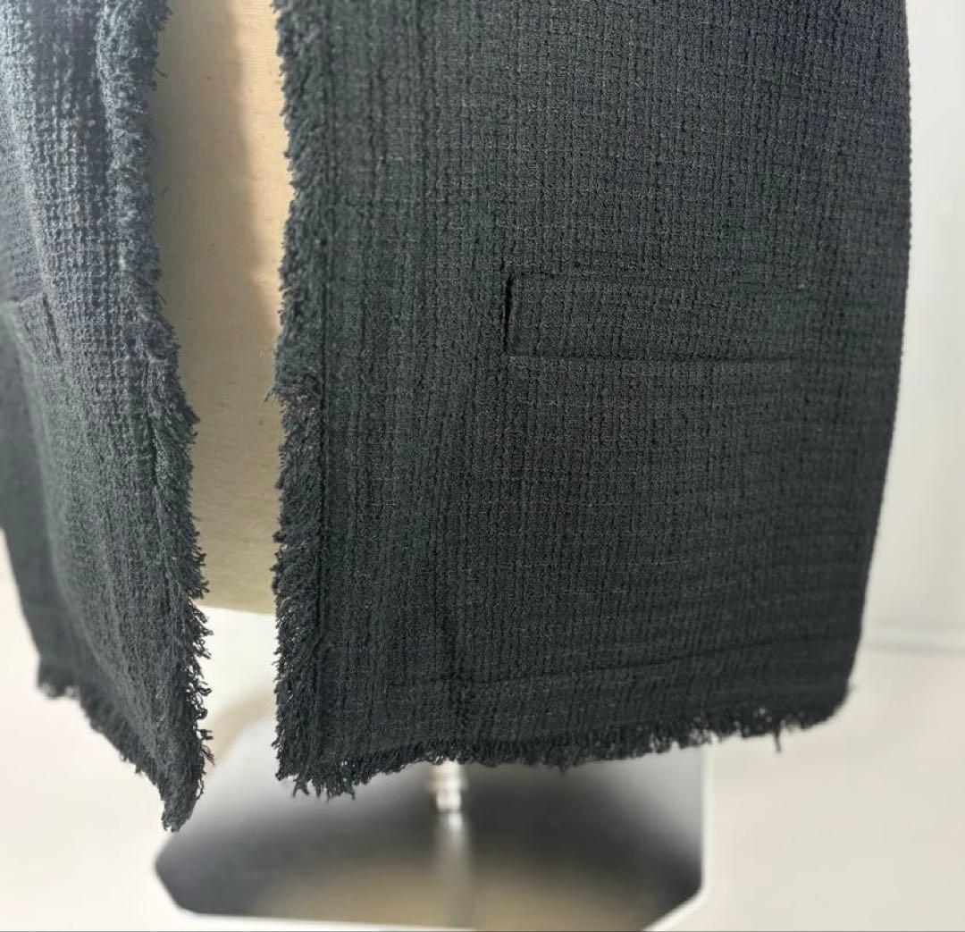 【美品】Na.e ナエ　Novel Tweed Vest_black