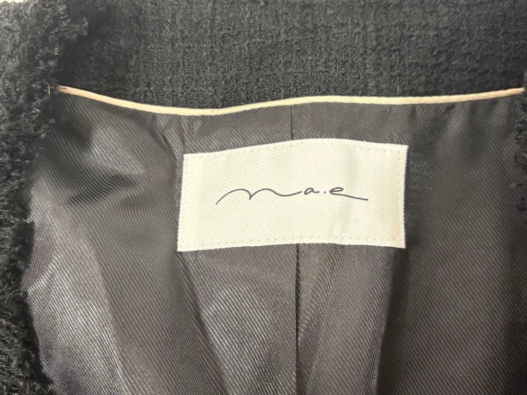 【美品】Na.e ナエ　Novel Tweed Vest_black