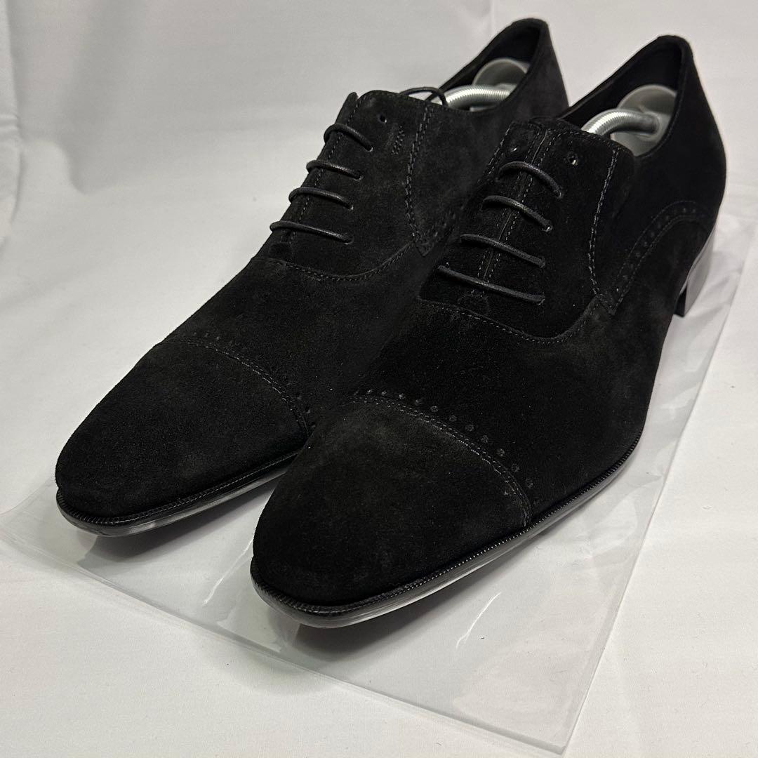 未使用品☆ランバンコレクション☆メンズ☆スエードシューズ☆ブラック☆187