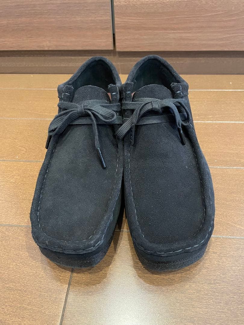 Clarks クラークス ワラビー Wallabee 黒 スエード UK8