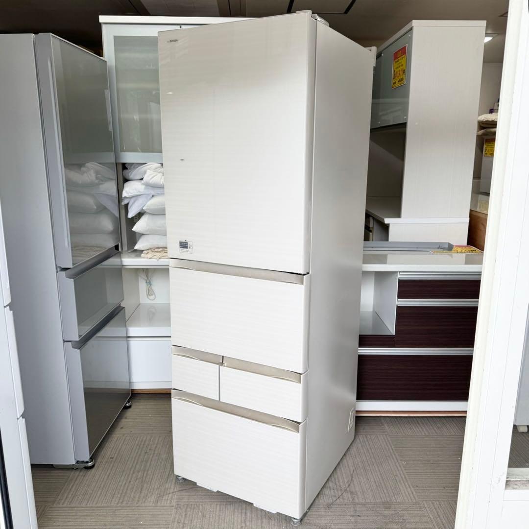 東芝 2018年製 465L 冷蔵庫 自動製氷 タッチオープンドア