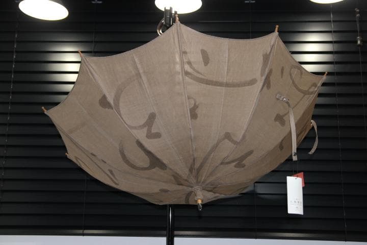 小宮商店 KOMIYA 柿渋染め 長傘 日傘 麻100％ パラソル 高級日傘