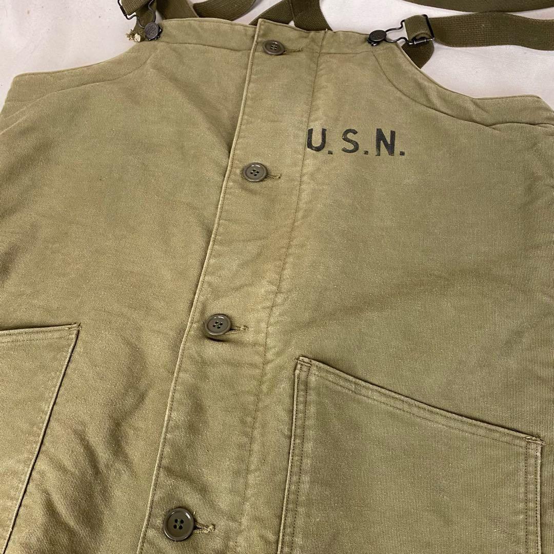 40s ビンテージ US NAVY デッキパンツ N-1 米軍実物 M