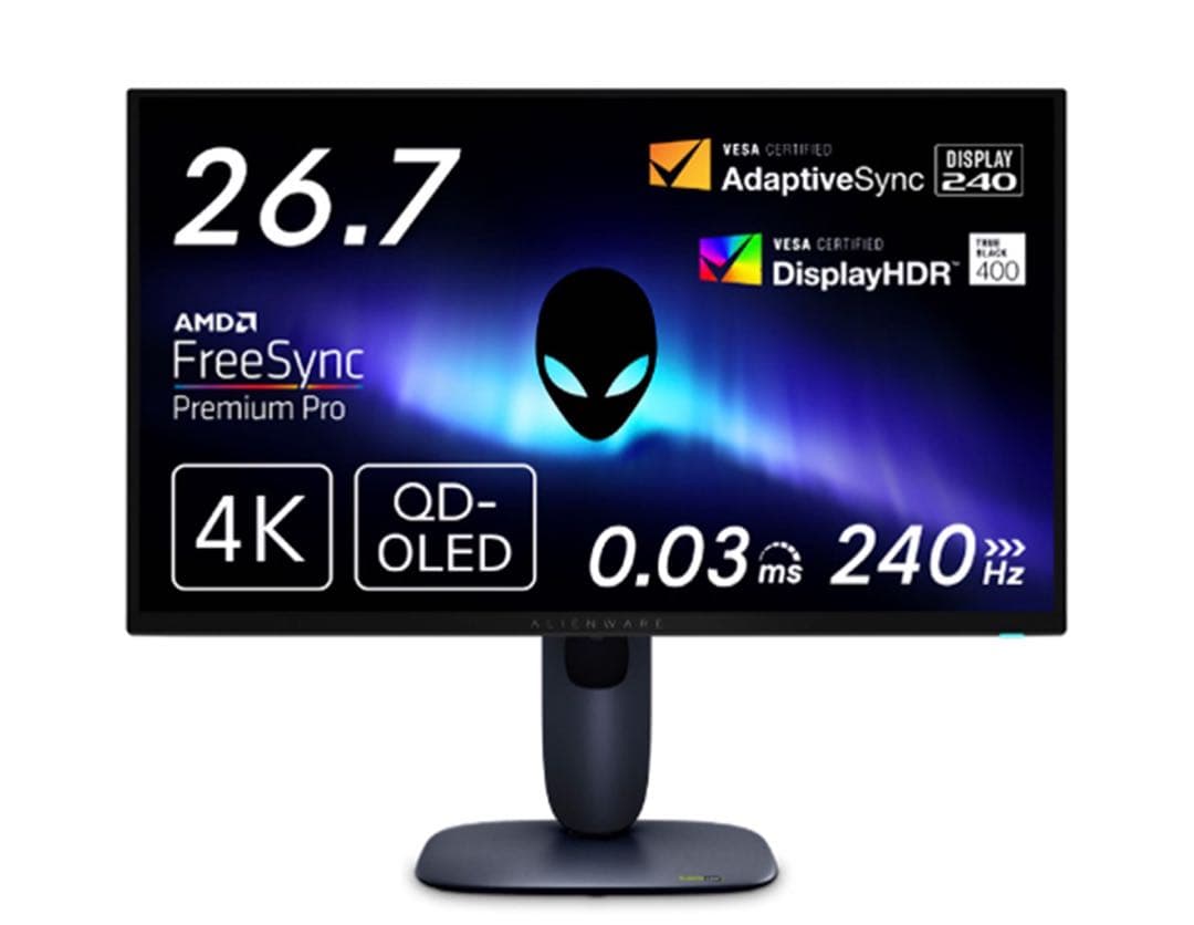 Alienware 27 4K QD-OLEDゲーミングモニター AW2725Q