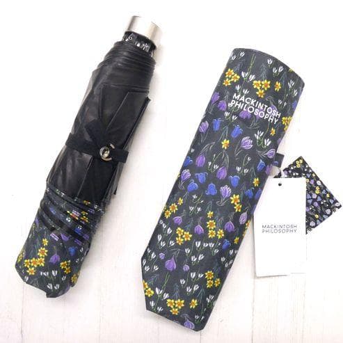 マッキントッシュ 晴雨兼用傘 折りたたみ傘 スノーブルガーデン ディープブルー