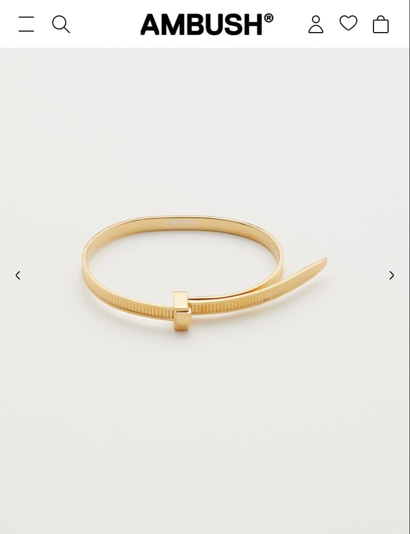 AMBUSH ゴールドバングル 結束バンド 箱付き