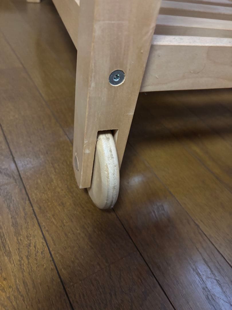 引き取り限定☆美品ナチュラル木製多目的ワゴン