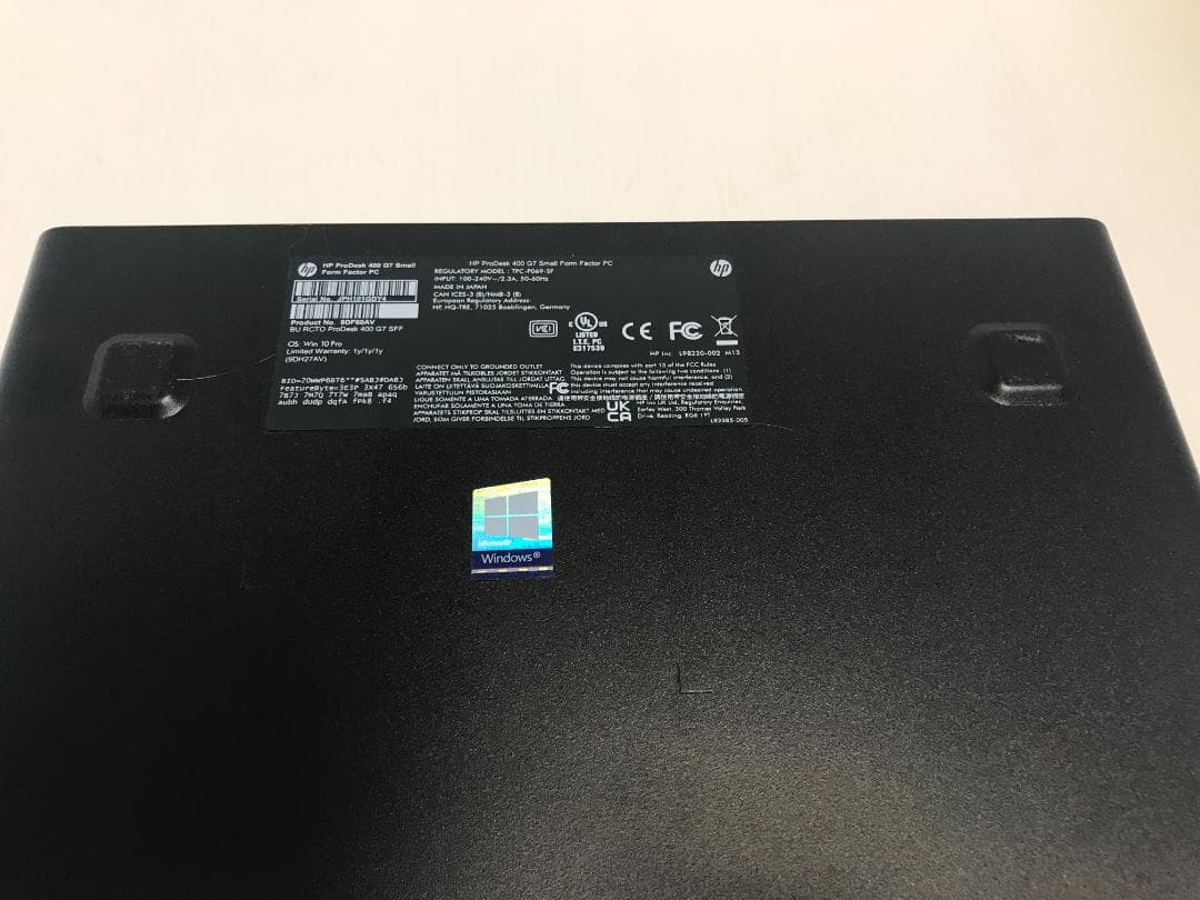 Windowsデスクトップ Prodesk400G7 SFF i5 10500 16GB 512GB+1TB