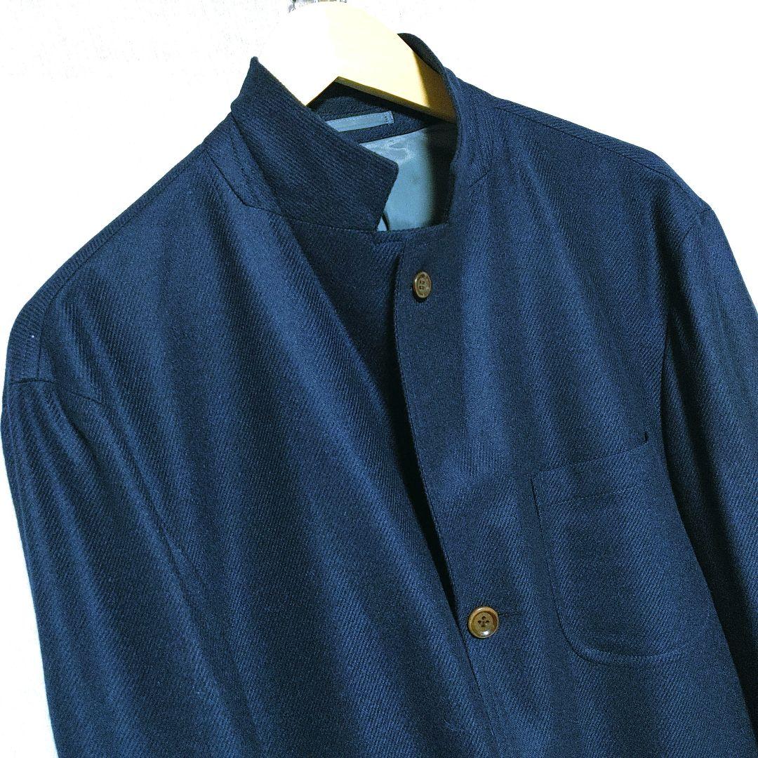 Loro Piano カシミヤ混　テーラードジャケット　ネイビー　大きめ　L
