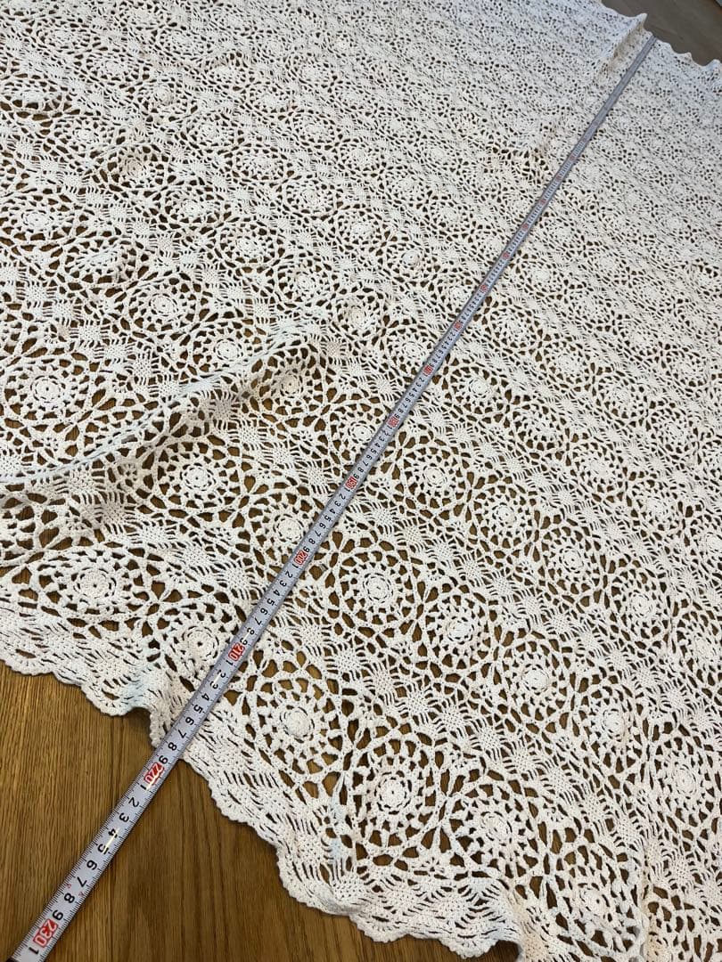 ハンドメイド レース編み テーブルクロス ソファカバー カントリー レトロ 大判