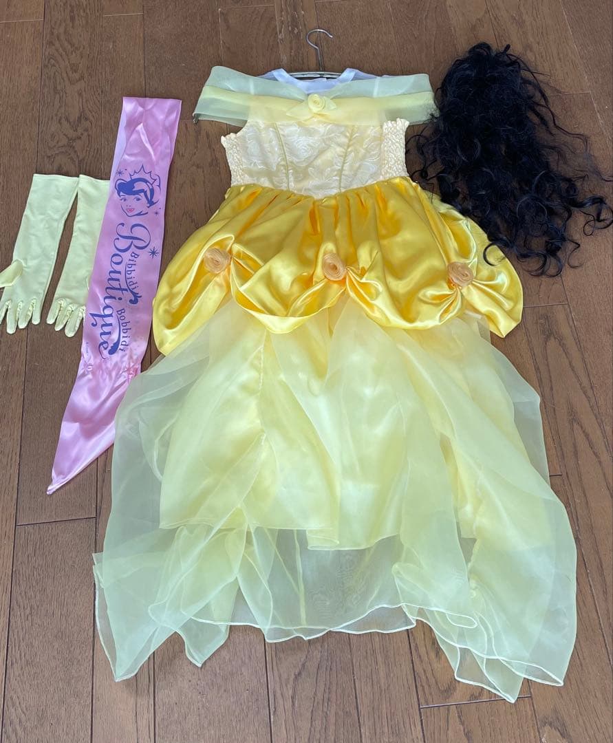 moonさま専用ビビディ ベルドレス 100〜110cm パニエ手袋＋白ケープ