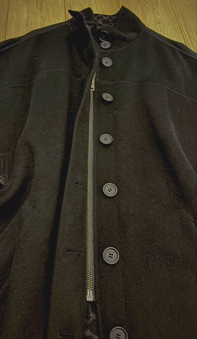 COACH ベルト付きポンチョ 黒